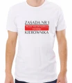 Biała męska koszulka zasada nr 1