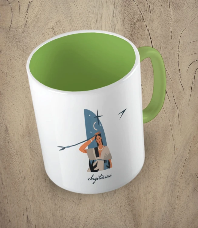 Jasnozielony kubek strzelec