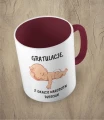 Bordowy kubek gratulacje z okazji narodzin dziecka