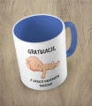 Niebieski kubek gratulacje z okazji narodzin dziecka