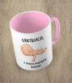 Różowy kubek gratulacje z okazji narodzin dziecka