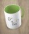 Jasnozielony kubek t jak tata