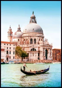 Plakat gondola na Canal Grande