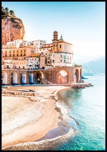 Plakat poranek w Amalfi