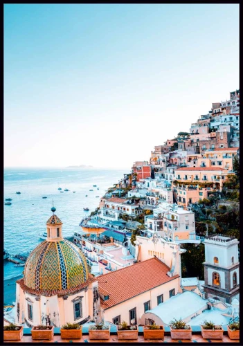 Plakat wybrzeże Positano