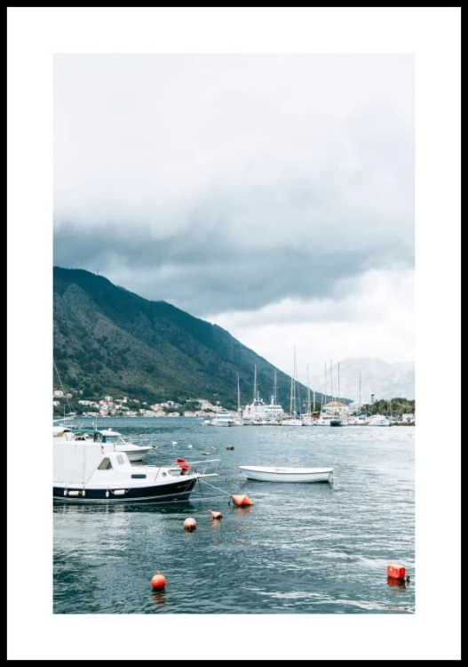 Plakat zatoka kotorska ramka