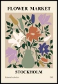 Plakat flower market Stockholm