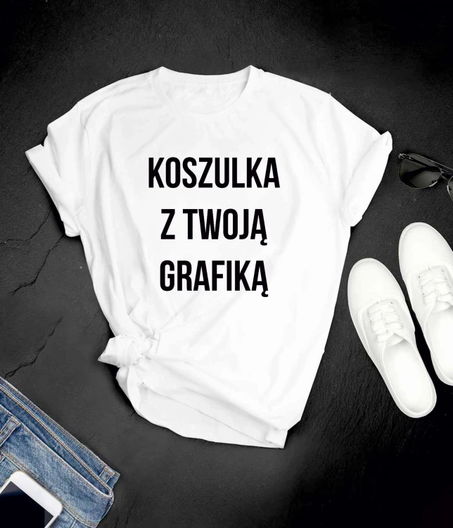 Koszulka z Twoją grafiką - biała