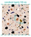 Wielkość wzoru na tapecie beige terrazzo