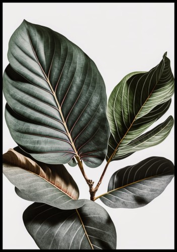 Plakat monstera na szarym tle