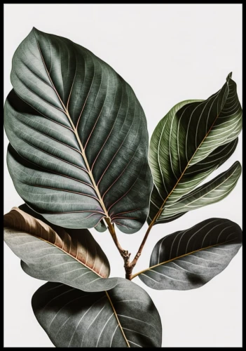 Plakat monstera na szarym tle