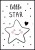 Plakat little star - z małą uśmiechnięta gwiazdką otoczoną serduszkami
