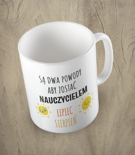 Kubek są dwa powody aby zostać nauczycielem biały