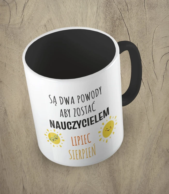 Kubek są dwa powody aby zostać nauczycielem czarny