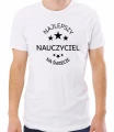Biała męska koszulka najlepszy nauczyciel na świecie