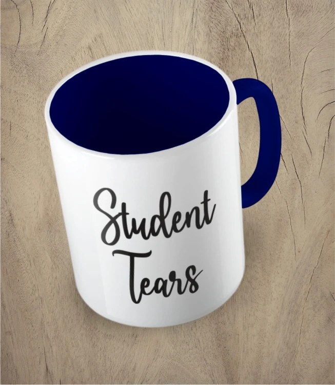 granatowy kubek student tears