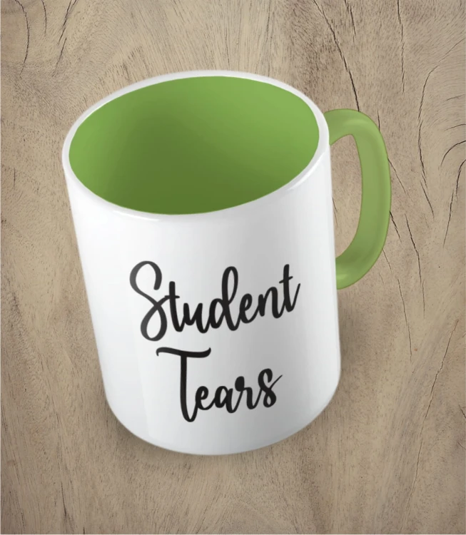 jasnozielony kubek student tears