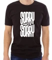 Czarna męska koszulka sorry not sorry
