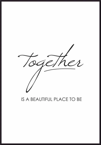 Plakat together - z białą ramką dookoła