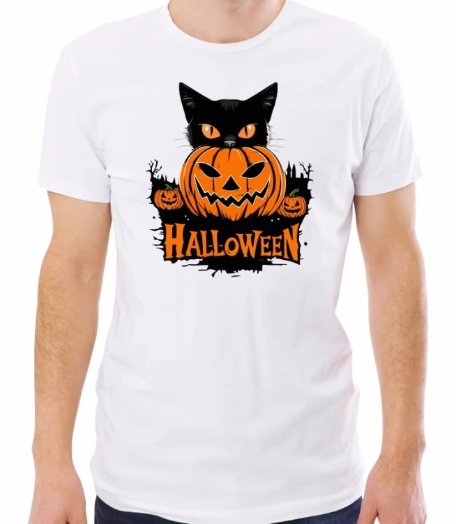 Męska biała koszulka Halloween