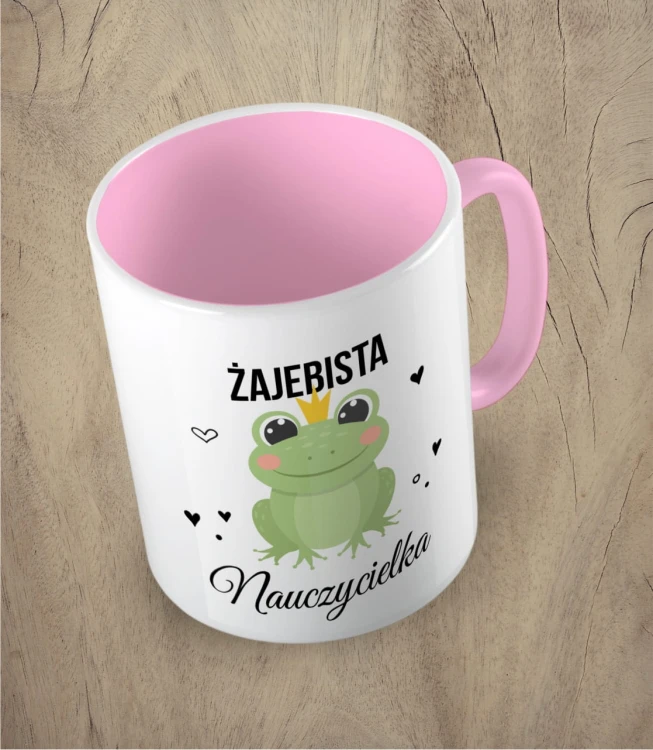 Kubek żajebista nauczycielka różowy