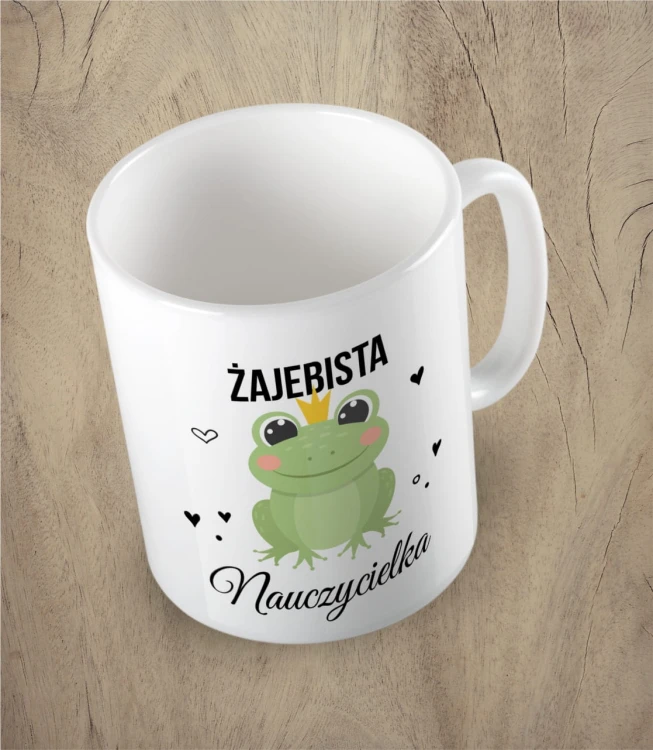 Kubek żajebista nauczycielka biały