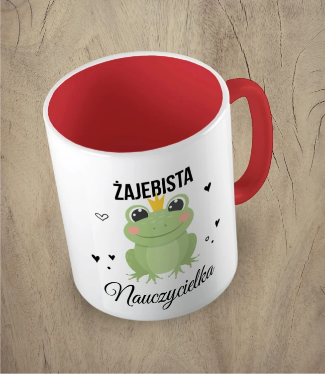 Kubek żajebista nauczycielka czerwony