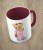Bordowy kubek bear girl doll
