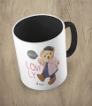 Czarny kubek bear doll girl