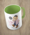Jasnozielony kubek bear doll girl