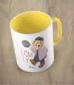 Żółty kubek bear doll girl