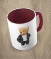 Bordowy kubek bear doll sport