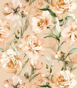 Próbka tapety garden flowers pattern