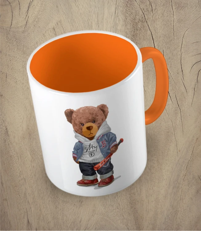 Pomarańczowy kubek bear doll