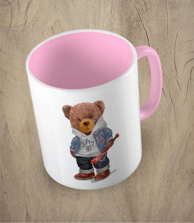 Różowy kubek bear doll