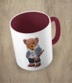 Bordowy kubek bear doll