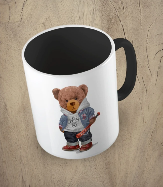 Czarny kubek bear doll