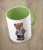 Jasnozielony kubek bear doll
