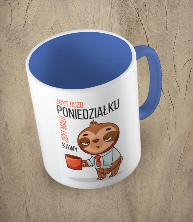 niebieski kubek zbyt dużo poniedziałków