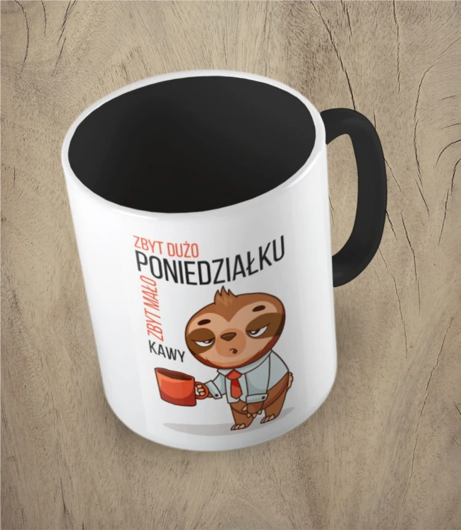 czarny kubek zbyt dużo poniedziałków