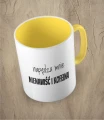 Żółty kubek napędza mnie