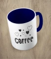 Granatowy kubek coffee