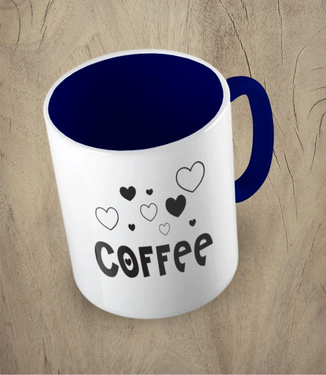 Granatowy kubek coffee