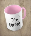 Różowy kubek coffee