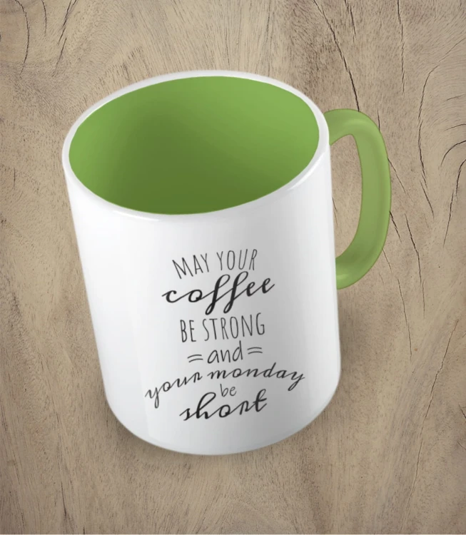 Jasnozielony kubek may your coffee