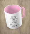 Różowy kubek may your coffee
