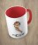 Czerwony kubek cat meow paper