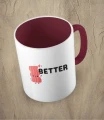 Bordowy kubek better together bacon
