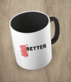 Czarny kubek better together bacon