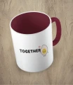Bordowy kubek better together egg